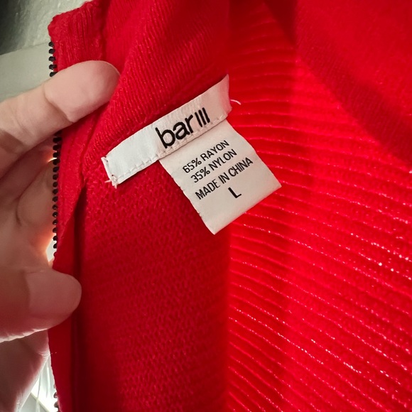 Bar III Vibrant Red Knit Dress - Picture 6 of 6